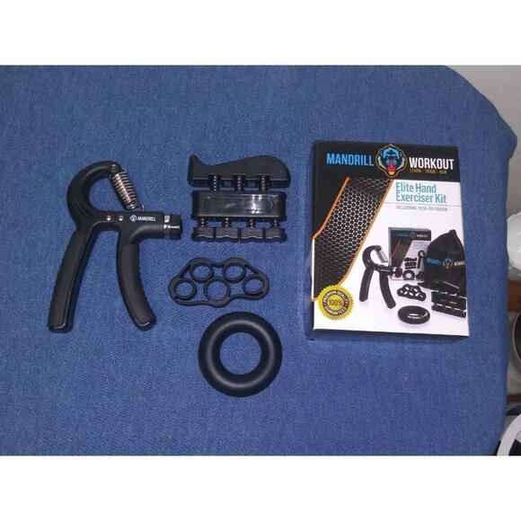 4 pc Hand Exerciser Grip Strength Trainer Kit Hand Grip Strengthener Kit Hand - Picture 5 of 11